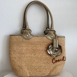 Coach Straw Tote Purse
